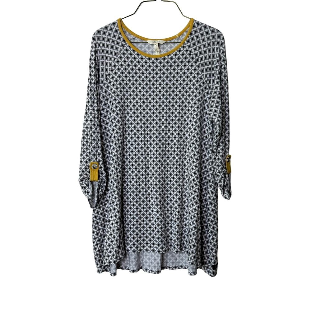 Matilda Jane Women's Make Believe Starstruck Raglan Tunic Blouse Top Size LARGE